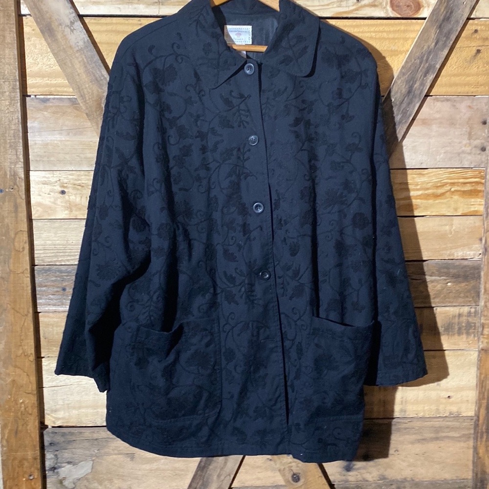 Vintage Susan Bristol Embroidered Jacket Size 2W (Approx 24/26/28)